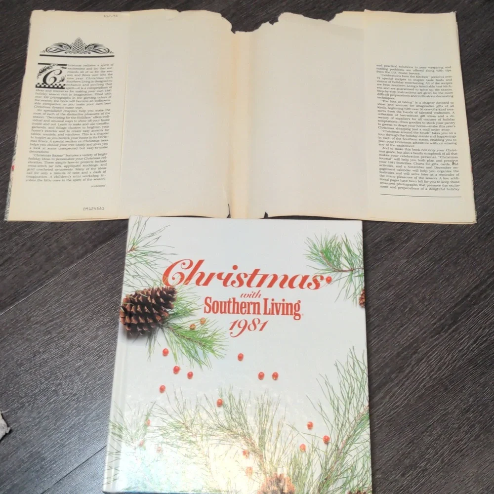 Vintage 80s Christmas Cookbook Southern Living 1981 Holiday Recipes & Baking